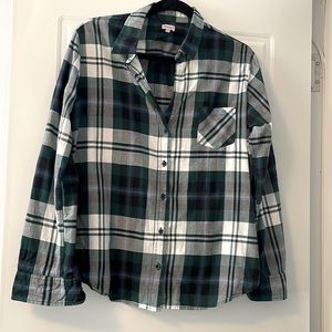 100% Cotton lightweight plaid button down